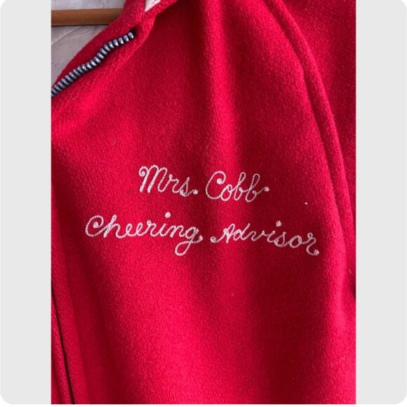 Vintage School Jacket, Cheerleading Advisor, Faculty Jacket, Letterman Jacket 40 - Picture 2 of 8